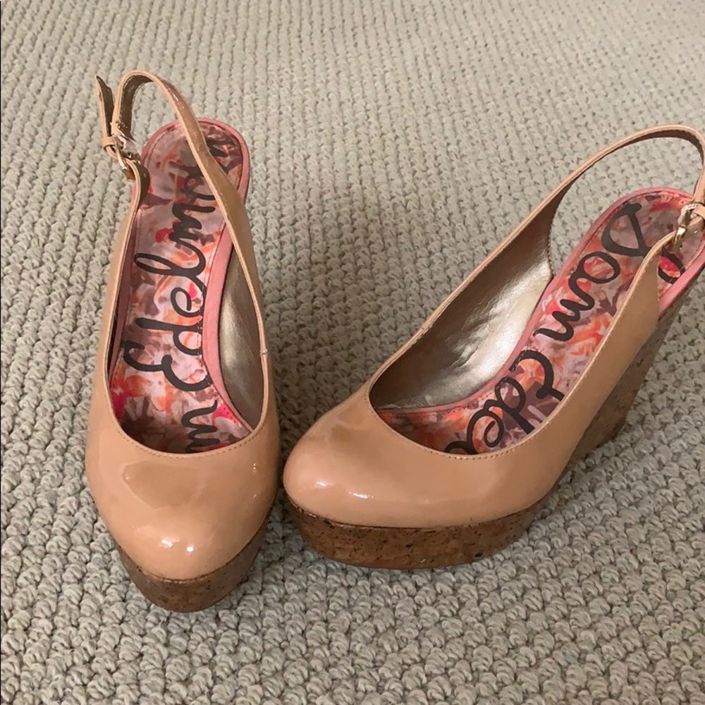 Sam Edelman cork wedge heel